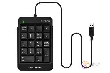 Клавіатура A4Tech FK13P Fstyler, Black, USB, цифрова (Numeric), 18 низькопрофільних клавіш 6180030 фото