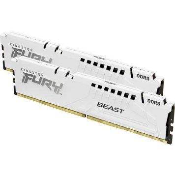 Память 32Gb x 2 (64Gb Kit) DDR5, 6000 MHz, Kingston Fury Beast, White (KF560C36BWEK2-64) 7963110 фото