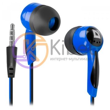 Навушники Defender Basic 604, Black/Blue, 3.5 мм, вакуумні, 85 дБ, 32 Ом, 1.1 м (63608) 4990710 фото