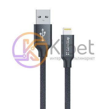 Кабель USB - Lightning 1 м ColorWay Black, 2.1A (CW-CBUL004-BK) 5012370 фото