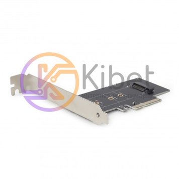 Плата-адаптер Gembird, PCI-E 4x, для 1xSSD M.2 (ключ M и ключ B) (PEX-M2-01) 5366220 фото