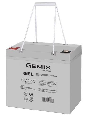 Акумуляторна батарея Gemix, 12V, 50 Агод, GEL, T14 (GL12-50) 8208150 фото