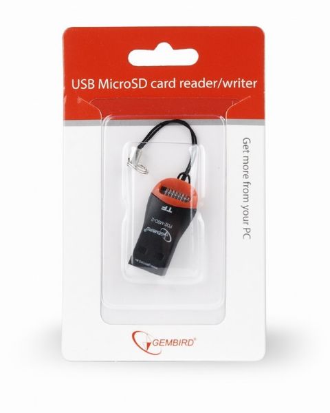 Card Reader зовнішній Gembird FD2-MSD-3 USB2.0 для MicroSD 5373750 фото