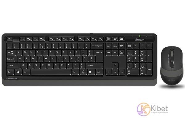 Комплект беспроводной A4tech Fstyler FG1010, Black+Grey, клавиатура+мышь 5281500 фото