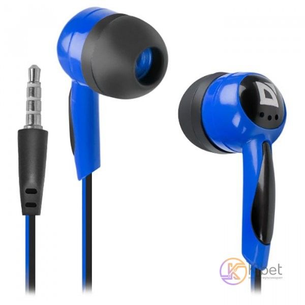 Навушники Defender Basic 604, Black/Blue, 3.5 мм, вакуумні, 85 дБ, 32 Ом, 1.1 м (63608) 4990710 фото