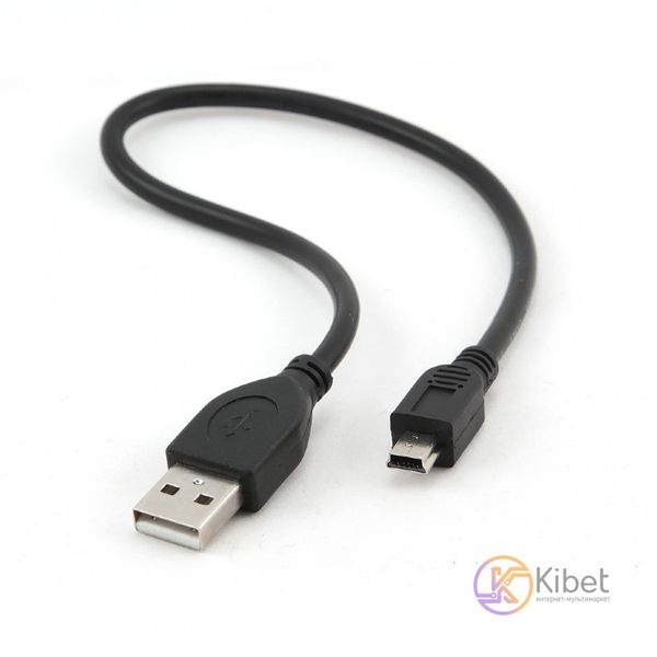 Кабель USB - mini USB 0.3 м Cablexpert Black (CCP-USB2-AM5P-1) 4857780 фото