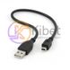 Кабель USB - mini USB 0.3 м Cablexpert Black (CCP-USB2-AM5P-1) 4857780 фото 1