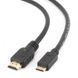 Кабель HDMI (M) - mini HDMI (M), 1.8 м, Black, Cablexpert, V1.4 (CC-HDMI4C-6) 6216960 фото 1