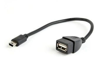 Кабель USB 2.0 AF - miniUSB (5P), 15 см, Black, Cablexpert (A-OTG-AFBM-002) 4036440 фото