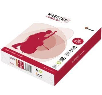 Бумага А3 Maestro Standard+, 80 г/м&sup2;, 500 л, Class B+ 9639870 фото