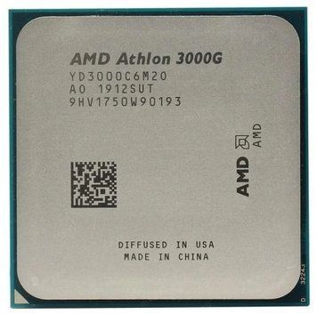 Процесор AMD (AM4) Athlon 3000G, Tray, 2x3.5 ГГц (YD3000C6M2OFB) 6813450 фото
