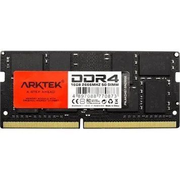 Память SO-DIMM, DDR4, 16Gb, 2666 MHz, Arktek, 1.2V, CL19 (AKD4S16N2666) 9669810 фото