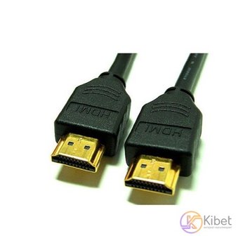 Кабель HDMI - HDMI 1 м Atcom Black, V1.4, позолочені конектори (17390) 3586440 фото