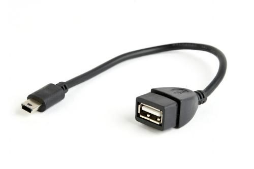 Кабель USB - mini USB 0.15 м Cablexpert Black, OTG подовжувач (A-OTG-AFBM-002) 4036440 фото