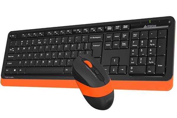 Комплект беспроводной A4tech Fstyler FG1010, Black+Orange 5589480 фото