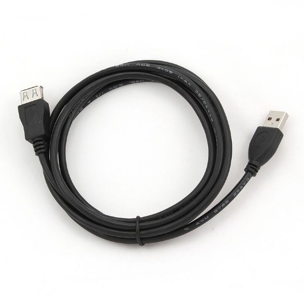 Кабель-удлинитель USB 1.8 м Cablexpert Black (CCP-USB2-AMAF-6) 5042070 фото