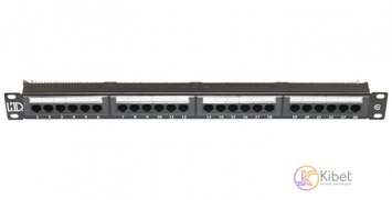 Патч-панель Ritar, 24 порта, Cat.5e, UTP, Dual Type IDC, Black, 1U 5170590 фото