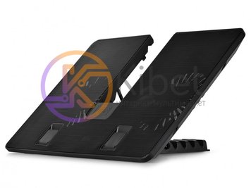 Підставка для ноутбука до 15.6' DeepCool U Pal, Black, 2x14 см вентилятори (26.3 dB, 1000 rpm), алюмієнева сітка, 390х280х27.5 мм, 765 г 3514470 фото