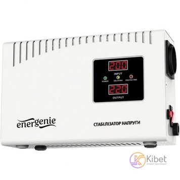 Стабілізатор EnerGenie EG-AVR-DW1000-01 1000VA, 1 розетка (Schuko), 2.8 кг, LCD дисплей 4281690 фото