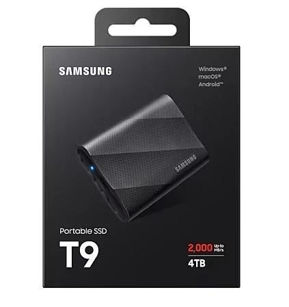 Внешний накопитель SSD, 4Tb, Samsung T9, Black (MU-PG4T0B/EU) 8333250 фото