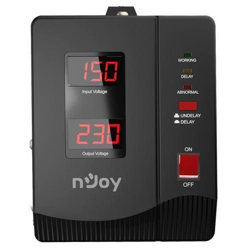 Стабілізатор nJoy Alvis 2000, Black, 2000 ВА / 1200 Вт 8757300 фото
