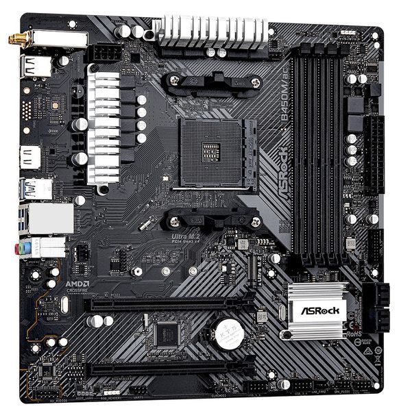 Мат.плата AM4 (B450) AsRock B450M/ac R2.0 8956560 фото