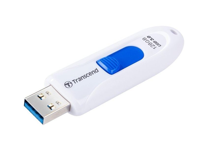 Флеш накопичувач USB 128Gb Transcend JetFlash 790, White, USB 3.1 Gen 1 (TS128GJF790W) 3802830 фото