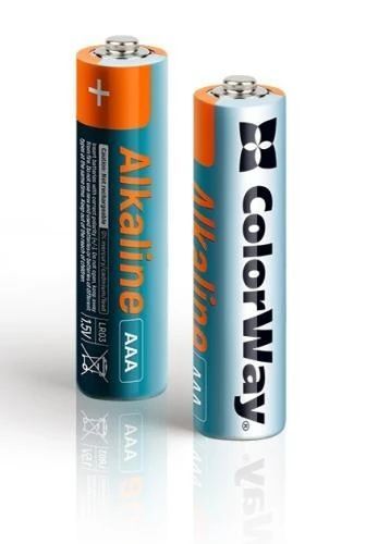 Батарейка AAA (LR03), лужна, СolorWay Alkaline Power, 40 шт, 1.5V, Color box (CW-BALR03-40CB) 8028300 фото