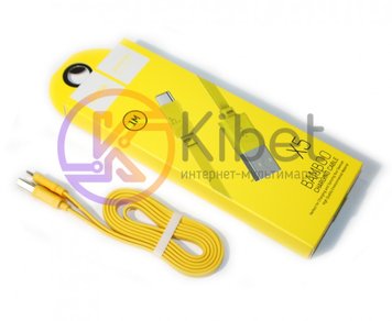 Кабель USB - USB 3.1 Type C, Hoco X5 Bamboo, Yellow, 1 м 4502520 фото