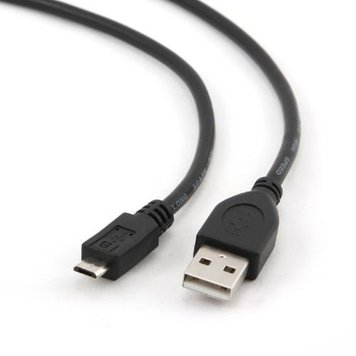 Кабель USB - micro USB 0.3 м Cablexpert Black, преміум (CCP-mUSB2-AMBM-0.3M) 4036950 фото