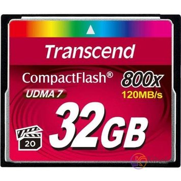 Карта памяти CompactFlash, 32Gb, Trancsend, 800x (TS32GCF800) 4201620 фото
