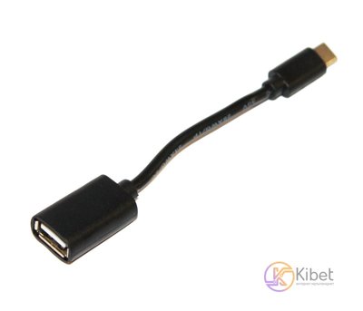 Кабель USB - USB Type-C 0.1 м ATcom Black, AF Type-C, OTG 4337220 фото