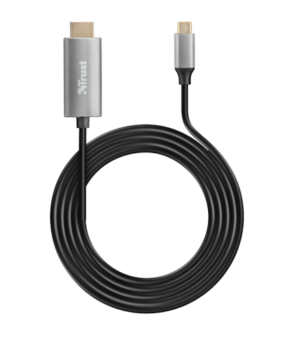 Кабель HDMI (M) - Type-C (M), 1.8 м, Black, Trust Calyx, 4K / 60 Гц (23332) 5776410 фото