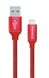 Кабель USB - Lightning 1 м ColorWay Red, 2.1A (CW-CBUL004-RD) 5012310 фото 1