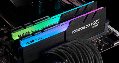 Память 16Gb x 2 (32Gb Kit) DDR4, 3600 MHz, G.Skill Trident Z RGB, Black (F4-3600C18D-32GTZR) 5586870 фото