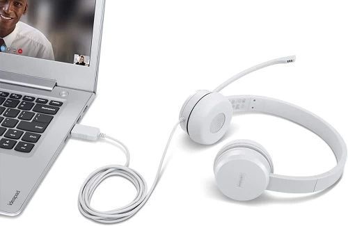 Навушники Lenovo 110 Stereo, White (GXD1E71385) 8956380 фото