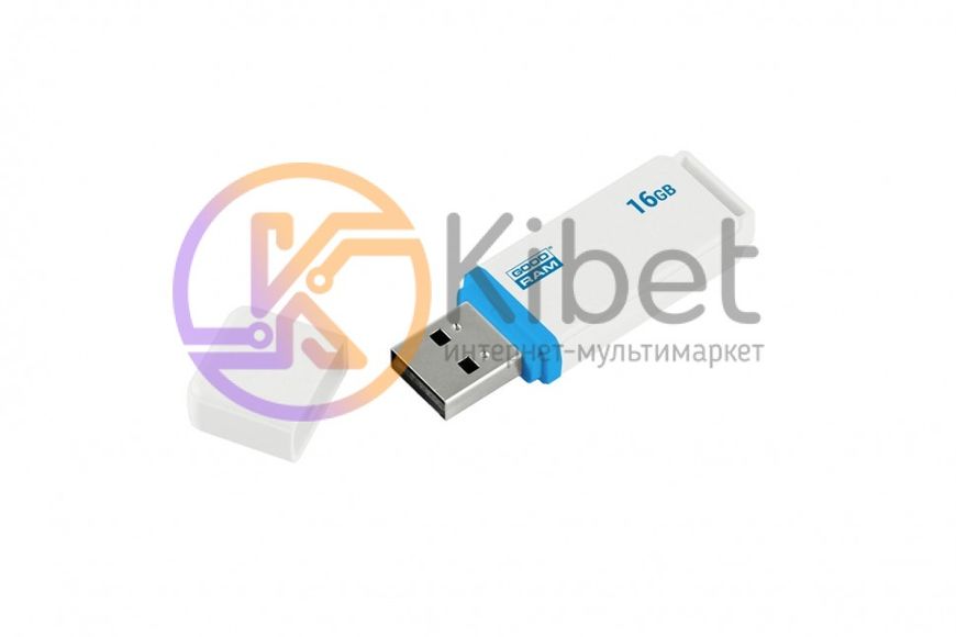 USB Флеш накопитель 16Gb Goodram UMO2 White, UMO2-0160W0R11 4836630 фото