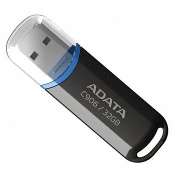 Флеш накопичувач USB 32Gb ADATA C906, Black, USB 2.0 (AC906-32G-RBK) 2688360 фото