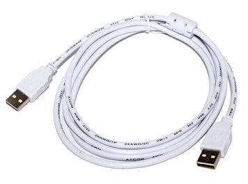 Кабель USB - USB 1.8 м Atcom White, AM/AM (16614) 3993450 фото