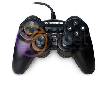 Геймпад SteelSeries 3GC, Black, USB, вибрация, для PC, 2 аналоговых стика, 12 кн 4338360 фото