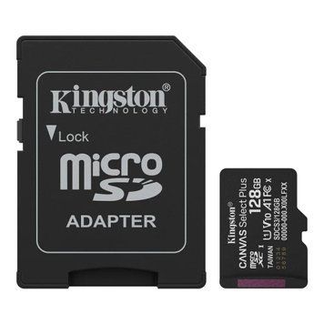 Карта пам'яті microSDXC, 128Gb, Kingston Canvas Select Plus, SD адаптер (SDCS3/128GB) 9394260 фото