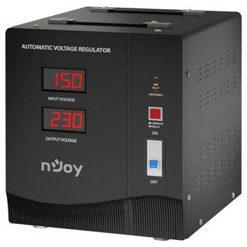 Стабілізатор nJoy Alvis 3000, Black, 3000 ВА / 1800 Вт 8757330 фото