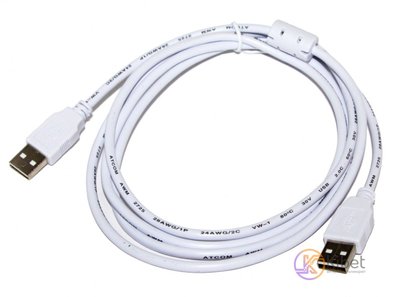 Кабель USB - USB 1.8 м Atcom White, AM AM (16614) 3993450 фото