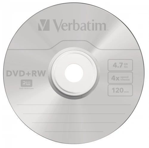Диск DVD-RW 10 Verbatim, 4.7Gb, 4x, Matt Silver, Spindle (43552) 6562650 фото