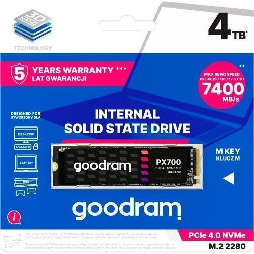 Твердотільний накопичувач SSD 4Tb, Goodram PX700, PCI-E 4.0 x4, M.2 (SSDPR-PX700-04T-80) 8372970 фото