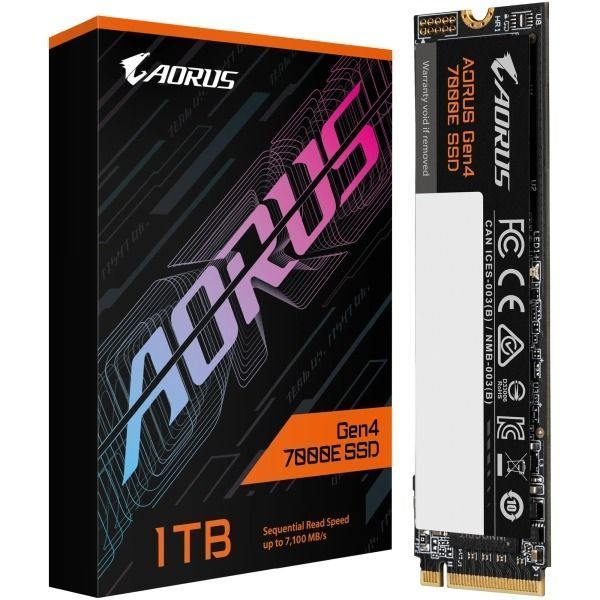 Твердотільний накопичувач SSD 1Tb, Gigabyte AORUS Gen4 7000E, PCI-E 4.0 x4, M.2 (AG470E1TB) 9479010 фото