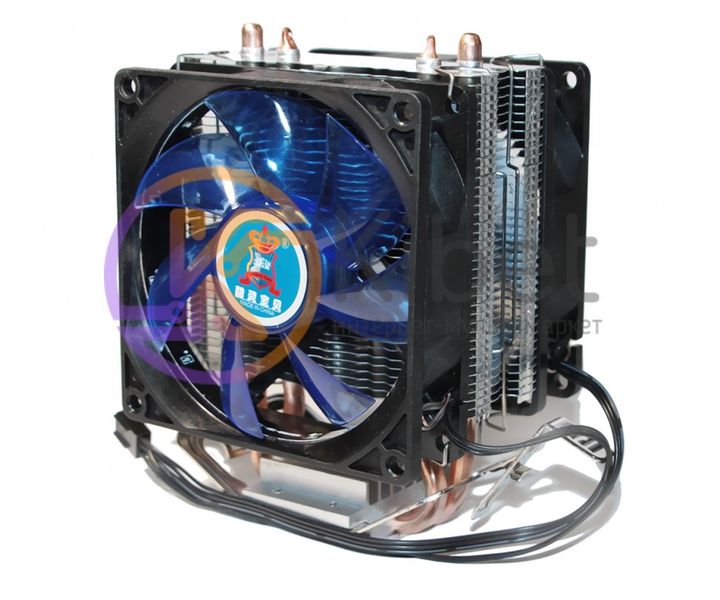 Вентилятор CPU Cooling Baby R90 BLUE LED2 fans 1366 775 1150 1151 1155 1156 FM1 4756440 фото