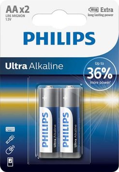 Батарейки AA, Philips, лужні, 2 шт, 1.5V, Blister (LR6E2B/10) 3599160 фото