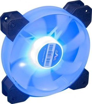 Вентилятор 120 мм, Frime "Iris", Black, 120х120х25 мм, Blue LED підсвічування (FLF-HB120MB8) 6933780 фото