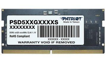 Пам'ять SO-DIMM, DDR5, 16Gb, 5600 MHz, Patriot, 1.1V, CL46 (PSD516G560081S) 8343660 фото